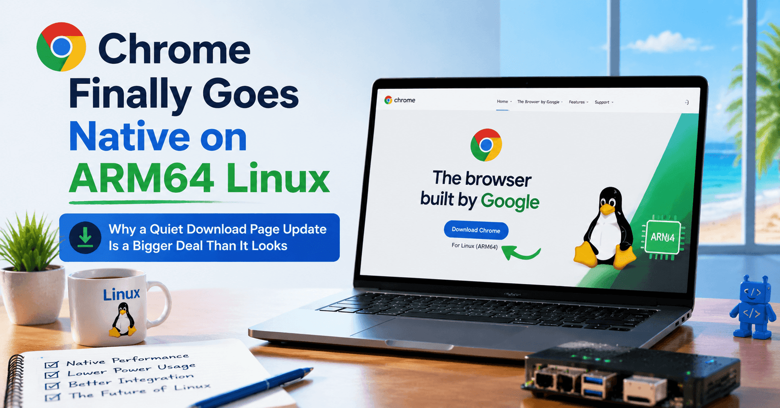 Chrome Finally Goes Native on ARM64 Linux